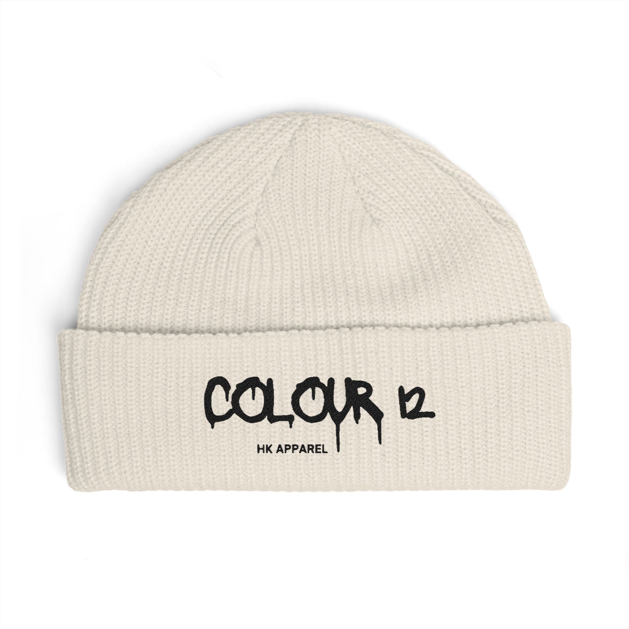 Colour 12 Logo Cuff Beanie - Embroidered Knit Winter Hat