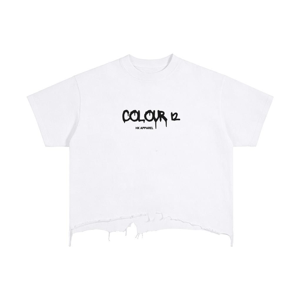 Vintage Wash Boxy Distressed Hem T-Shirt