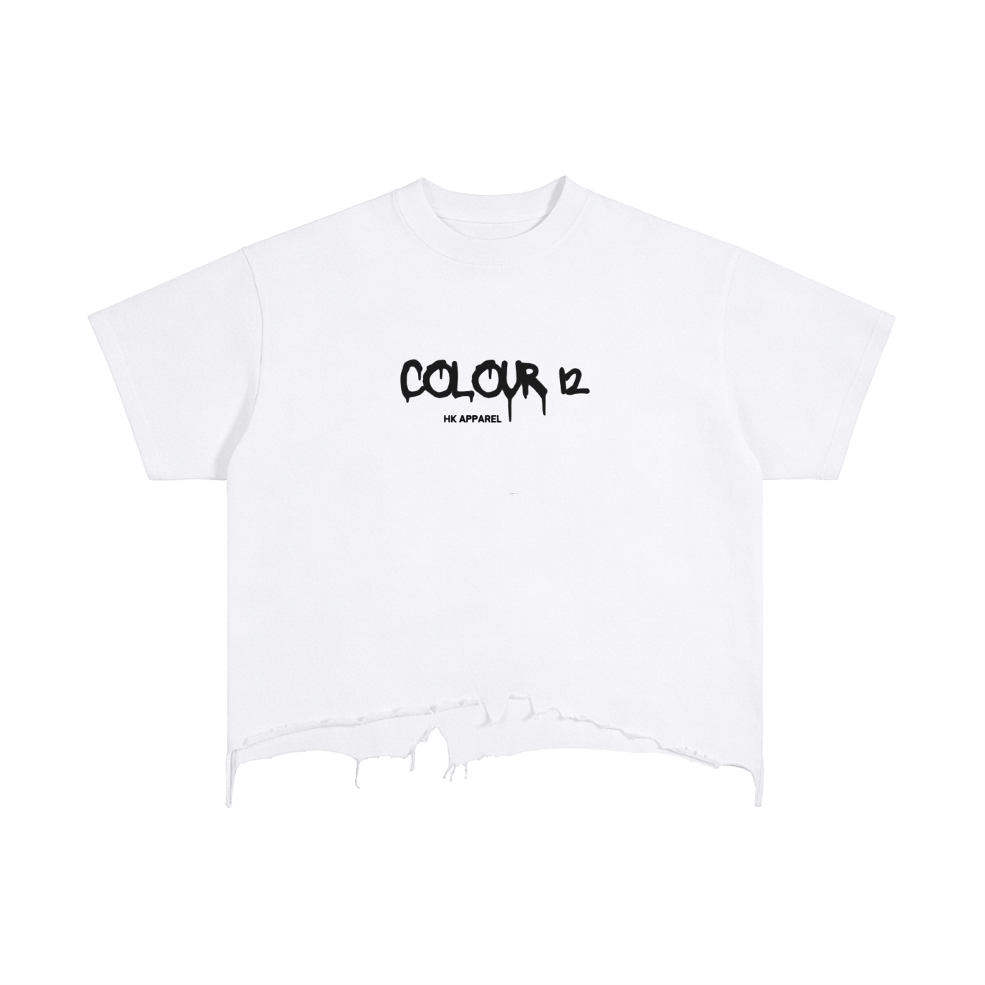 Vintage Wash Boxy Distressed Hem T-Shirt